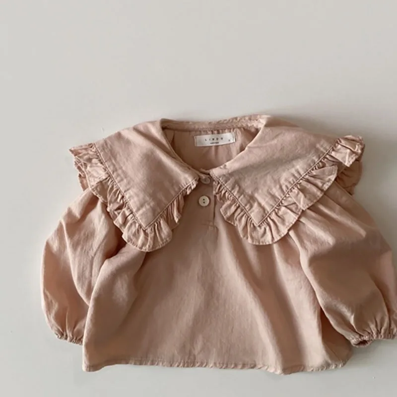 Girls Plaid Casual Lace Shirts Kids Clothing