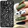 1PC Ribbon Bowknot Nail Stamping Plates Snowflake Lace Print Stainless Steel Manicure Stencil Winter Christmas Nail Art Template 4