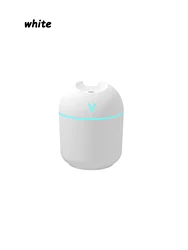 Compact USB Aroma Essential Oil Diffuser with LED Color Lamp and Ultrasonic Mist Function (White)