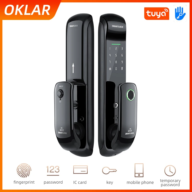 

OKLAR Factory Direct Sale Security Tuya Wifi APP TTlock Remote Control Lock Biometric Fingerprint Password Lock HB08-3-N
