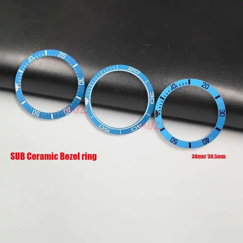 

Mod Watch Accessories SUB Bezel Insert Digital Lake Blue Ceramic Ring 38mm*30.5mm Fits for SUB 40mm Watch Case