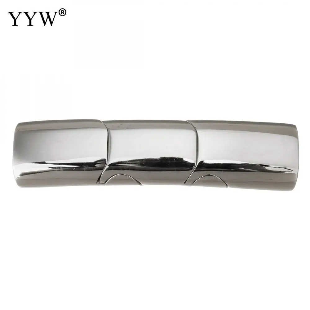 5PCs Stainless Steel Bayonet Clasp 40x10x7mm Hole:Approx 8x5mm Mirror Polished Leather Cord Clasp Bracelet  Jewelry DIY Making