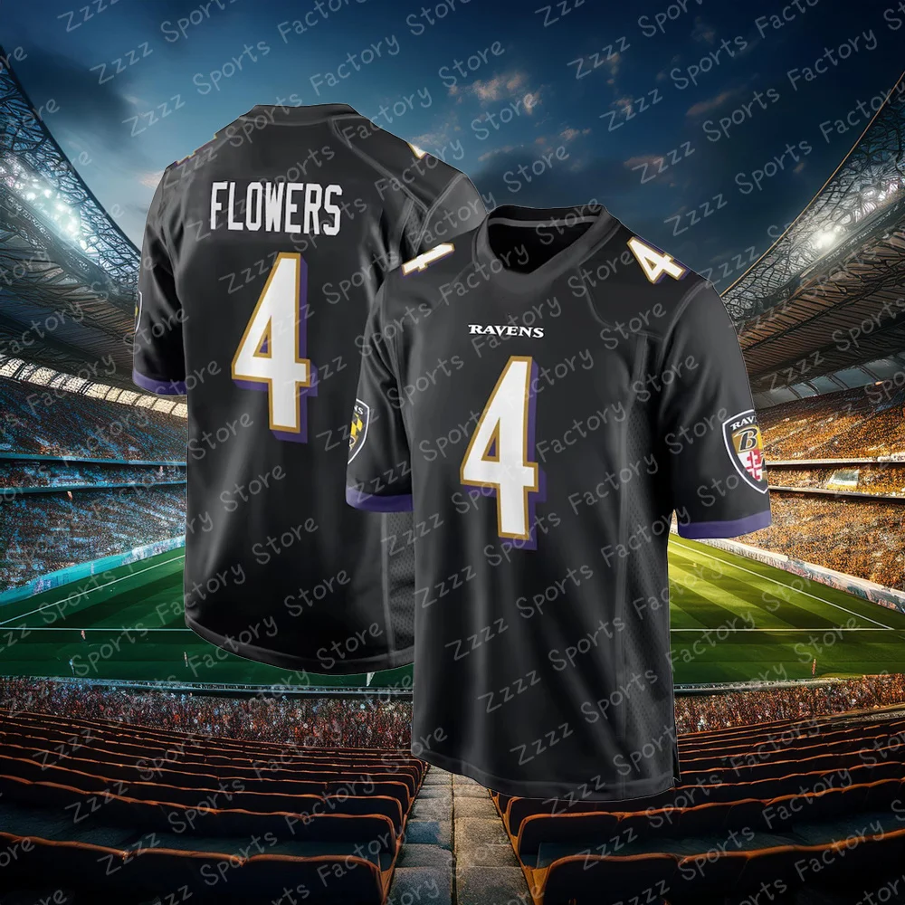 24/25 New Arrival Jackson Baltimore Ravens Rugby Jersey #8 Sportswear Training Jersey Football Uniform Adult& Kit Ravens T-shirt 2