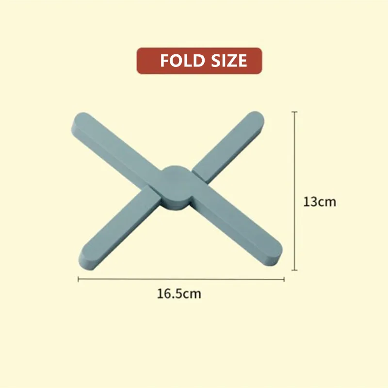 1/2pcs Foldable Silicone Heat Resistant Placemat Non-Slip Table Mat Multi-purpose Pot Holder Dish Plate Coaster Kitchen Dining dining table mat