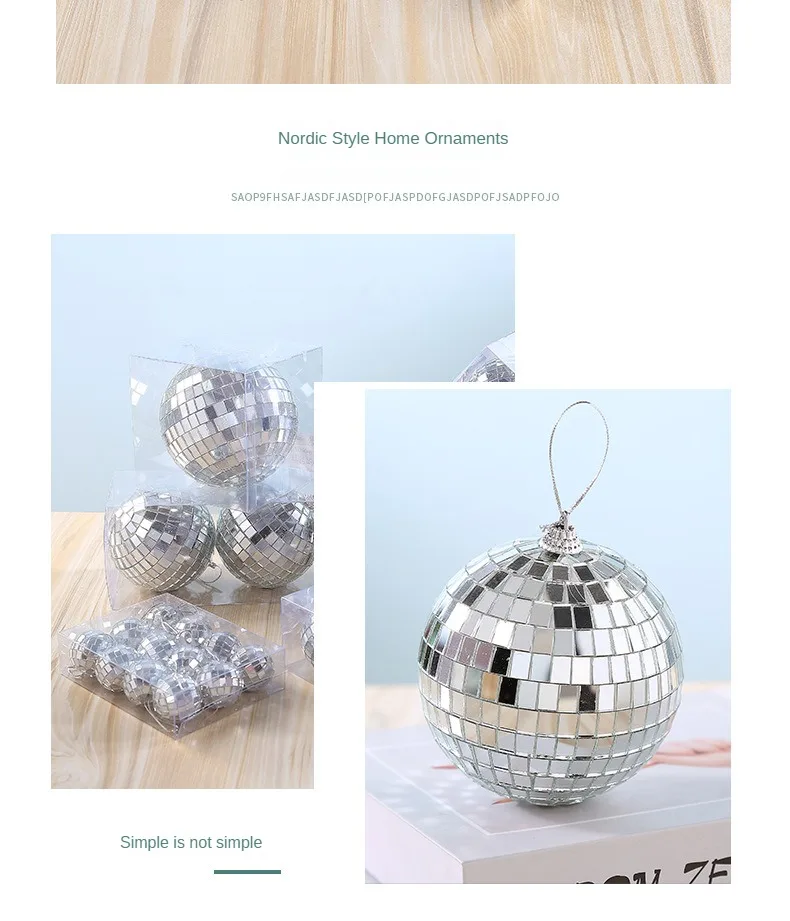 Spiegel Reflektierende Kugel Bar Disco Hochzeit Ins Kuchen Dekoration Ball Weihnachten Ball Dekoration Requisiten Urlaub Dekoration – Detail 10