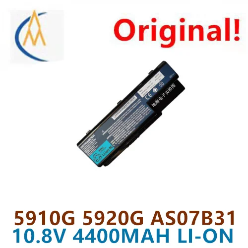 

buy more will cheap 5520G 5910G 5920G AS07B31 Laptop Battery AS07B41 10.8V 4400MAH lithium battery rechargeable battery