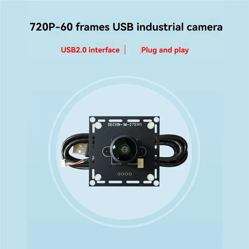 드라이버 필요 없음 USB 카메라 모듈 720P 1MP 60 프레임 160 ° 광각 무왜곡 얼굴 인식 기능