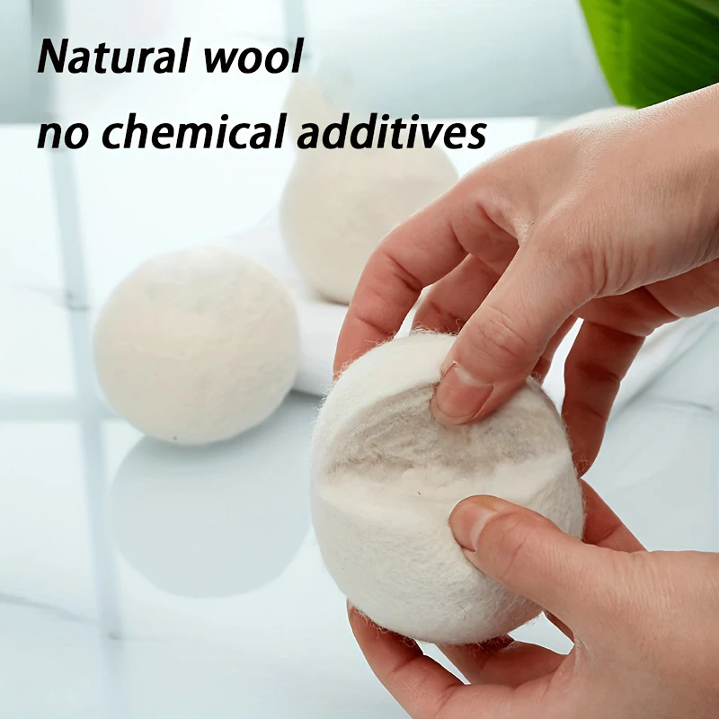 1/3/6PCS Wool Dryer Balls Fabric Virgin Reusable Softener Laundry 5cm Dry Kit Ball Practical Home Washing Balls Wool Dryer laundry ball