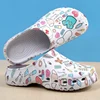 Medical print Nurse Clogs EVA Surgical Slippers Lightweight Non-slip Doctor Scrub Clogs Dental Pet Clinic Nursing Clogs Y07-1 4
