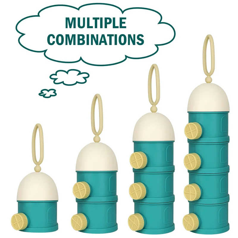 Portable Baby Food Storage Box 3 4 Layers Side Opening Milk Powder Box Non-Spill Infant Essential Cereal Toddler Snack Container baby food storage containers portable food storage box baby milk powder dispenser