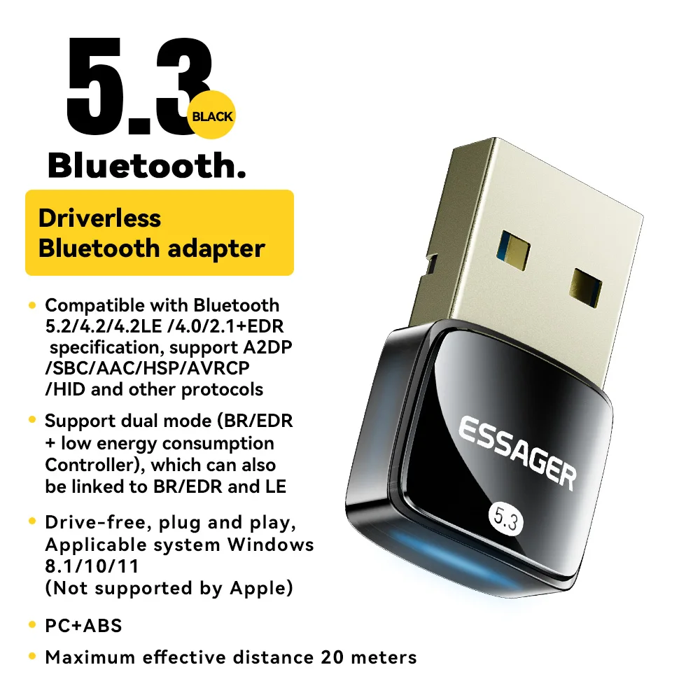 HVMLAK Aux Bluetooth Adapter Auto für Freisprechanruf und Wireless Musik,  USB Bluetooth 5.2 Empfänger Aux Adapter mit Stabilere Verbindung Klinke für  KFZ Lautsprecher Verstärker, CD-Sound, Auto-Start: : Elektronik &  Foto