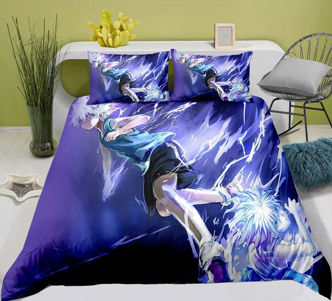 3d Printing Anime Hunter X Hunter 2_3pcs Bedding Set Single Twin Full Queen King Size Bed Set Adult Kid Bedroom Duvet Cover Sets