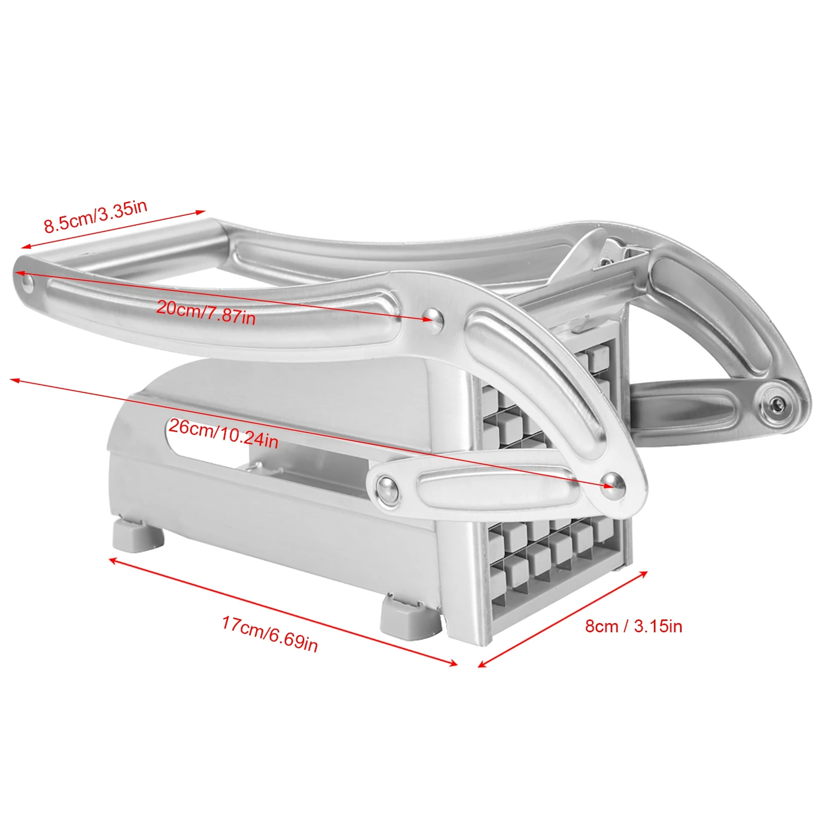 Stainless Steel French Fries Grater Potato Chipper Chip Cutter Chopper Maker