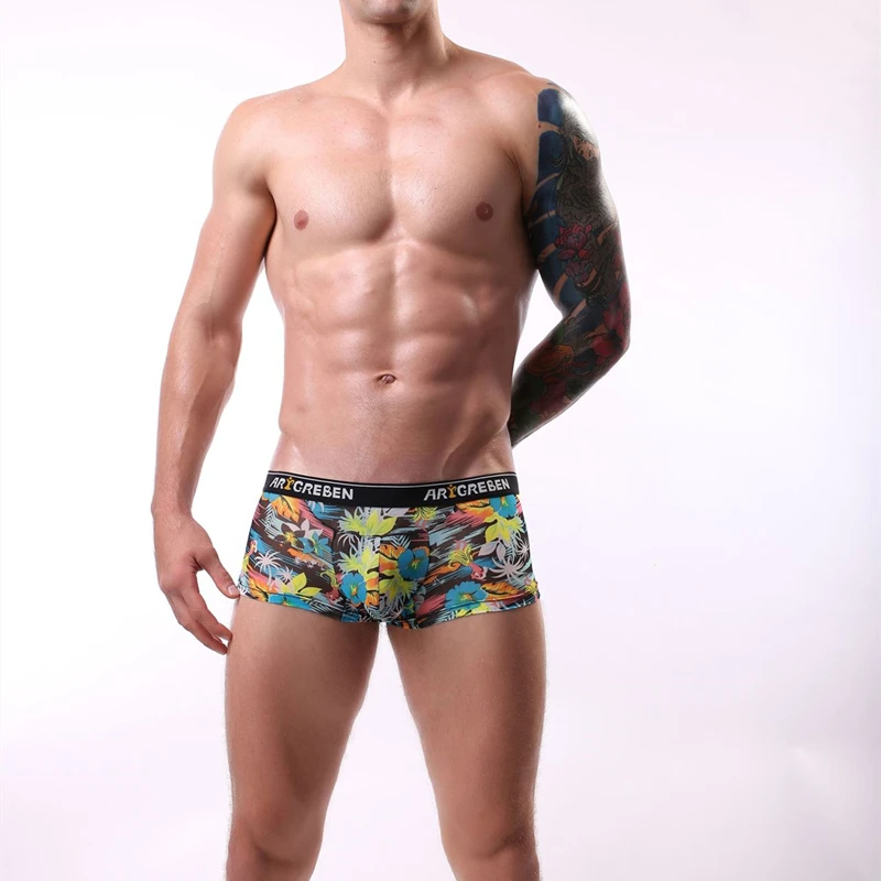 New Soft Breathable Ice Silk Mesh boxers Hombre Home Wear Hommes Sexy Underwear men Boxers Solid Comfortable Shorts 5