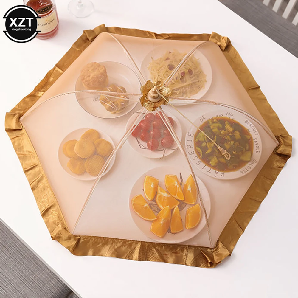 Foldable Food Mesh Cover Fly Anti Mosquito Pop-Up Food Cover Umbrella Meal Vegetable Fruit Breathable Kitchen Accessories food cover