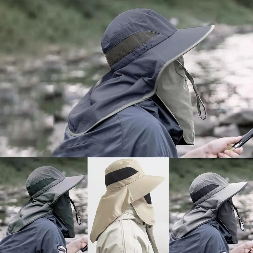 

Anti-UV Sun Fishing Hat UPF 50+UV Protection Mountaineering Caps Summer Hats with Neck Flap for Men & Women