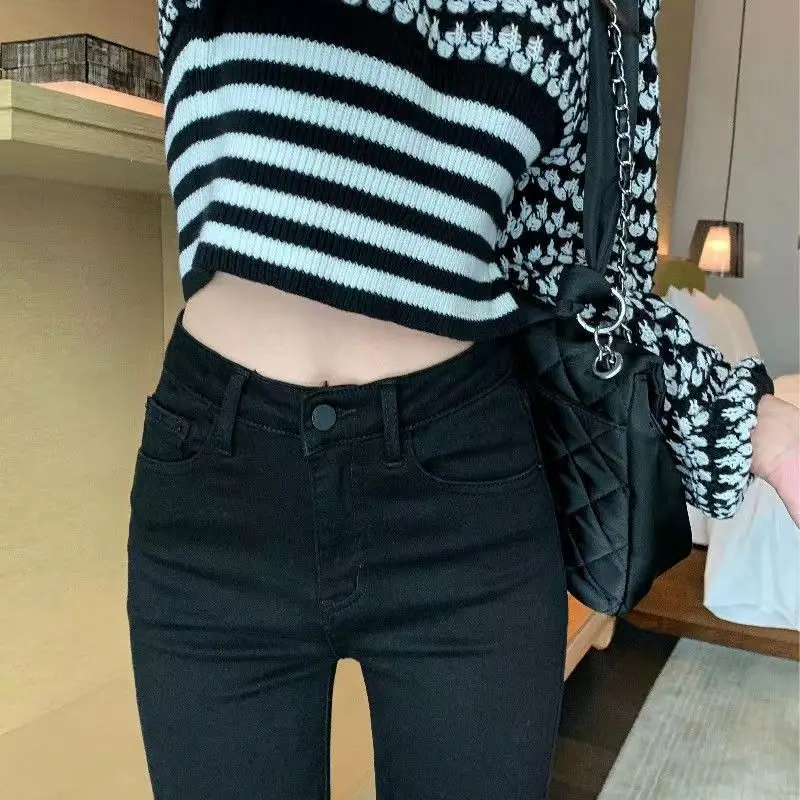 Woman Gothic Pencil Pants Black Crescent Zipper High Waist Plus Size Long Pant  Women Dark Goth Aesthetic Vintage Clothes
