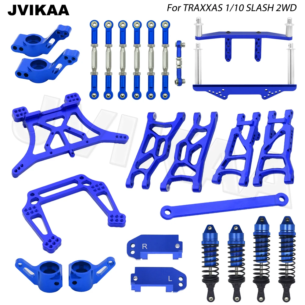 for Traxxas Slash 2WD Chassis Kit Link Rod Front & Rear Shock Tower Mounts Suspension Arms for 1