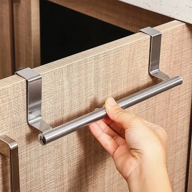 Description Picture 5 of item1/2 PCS Stainless Steel Towel Bar Cabinet Door Towel Hanging Bar Stainless Steel Bathroom Kitchen Cabinet Door Towel Wipe Rack