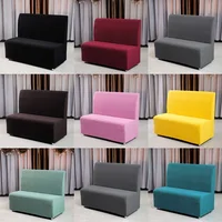 Stretch Armless Sofa Cover Hotel Sofa Slipcover Restaurant Elastic Polar Fleece Spandex Couch Slipcovers Home Internet Bar Cafe 1