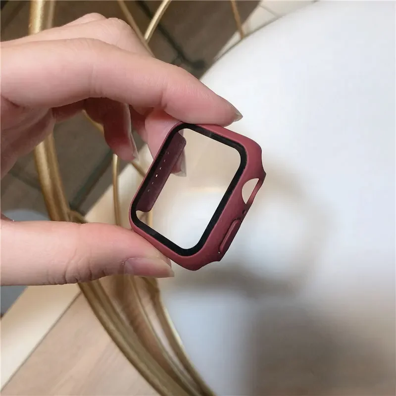 Premium Screen Protector Case with Glass Cover - Apple Watch Accessories