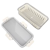 Réfrigérateur hermétique pour la cuisine et la salle à manger, stockage des aliments frais, BEAUCOUP l'horloge, multifonctionnel, réfrigérateur avec intérieur de proximité, bac à légumes 3