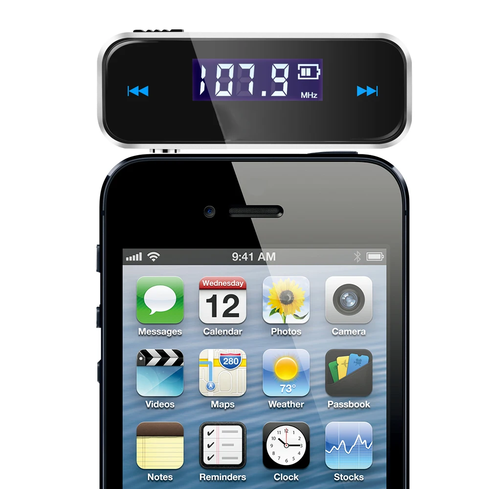 Wireless Handsfree Car Kit with 3.5mm FM Transmitter & LCD Display