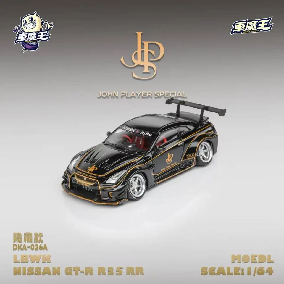 Pre-sale Demon King Auto 1:64 GTR35 RR Black/Gold JPS Painting Alloy Model Car 17 S341b071621614dbba35c8610e492bc56W
