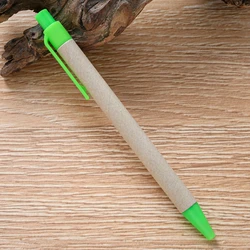 Eco - Friendly Recycled Paper Ballpoint Pens - Set of 10, Sustainable Writing Office Supplies (Black)