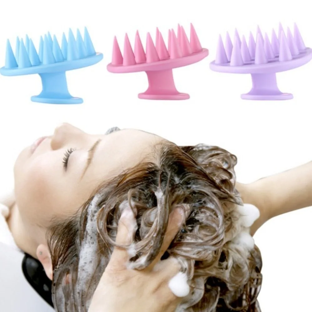 

1Pc Silicone Shampoo Brush Hair Scalp Massager Clean Care Hair Root Itching Shower Brush Bath Brush Comb Hair Styling Tools