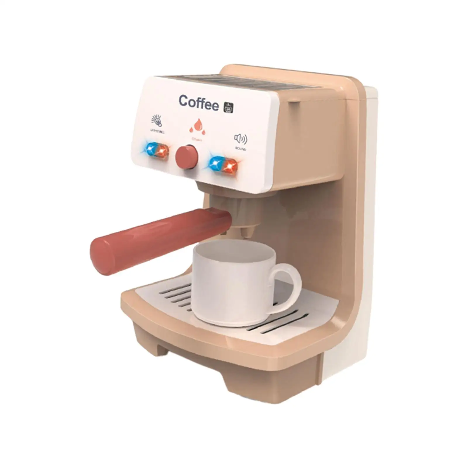 Toy Coffee Maker with Lights Small Appliances Toy Play Kitchen Accessories for Age 3 4 5 6 Girls Boys Children Holiday Gifts 3