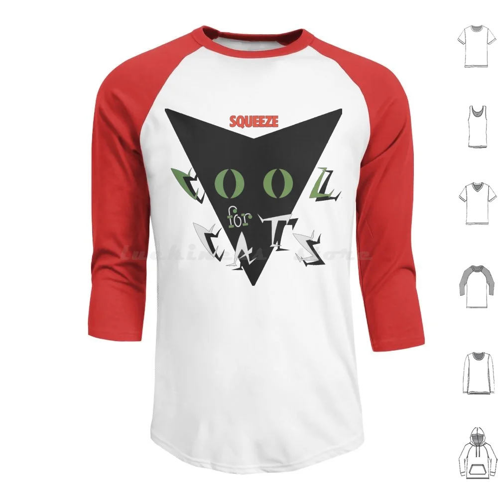 Cool For Cats Felpe Con Cappuccio Manica Lunga Squeeze Cool Cats Album Musicale Record Vinyl Band Artist