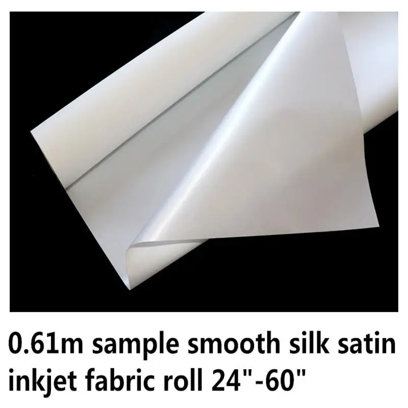 60cm x 50cm 120g High Quality Blank Silk Satin Roll For Inkjet Printing With Waterproof Surface Free Sample