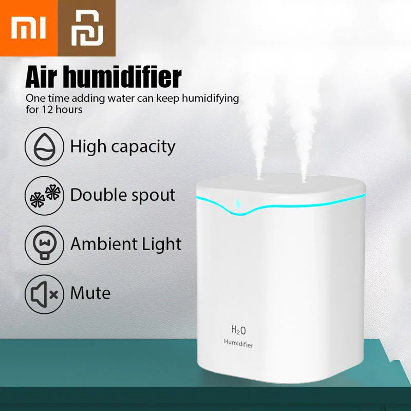 

Увлажнитель воздуха Xiaomi Youpin, 2000 мл, с двумя портами распыления