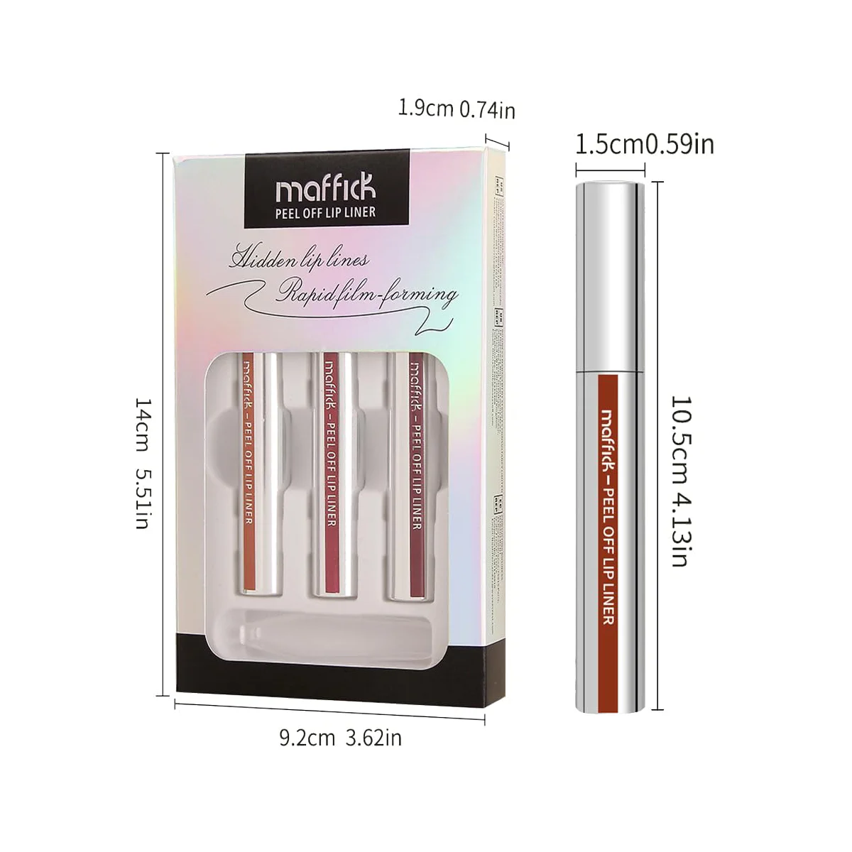 3PCS Lip Stain Liner, Long Lasting lip liner peel off stain,Natural Peel Off Lip Stain,Matte Tattoo Lip Liner Stain Peel Off 5
