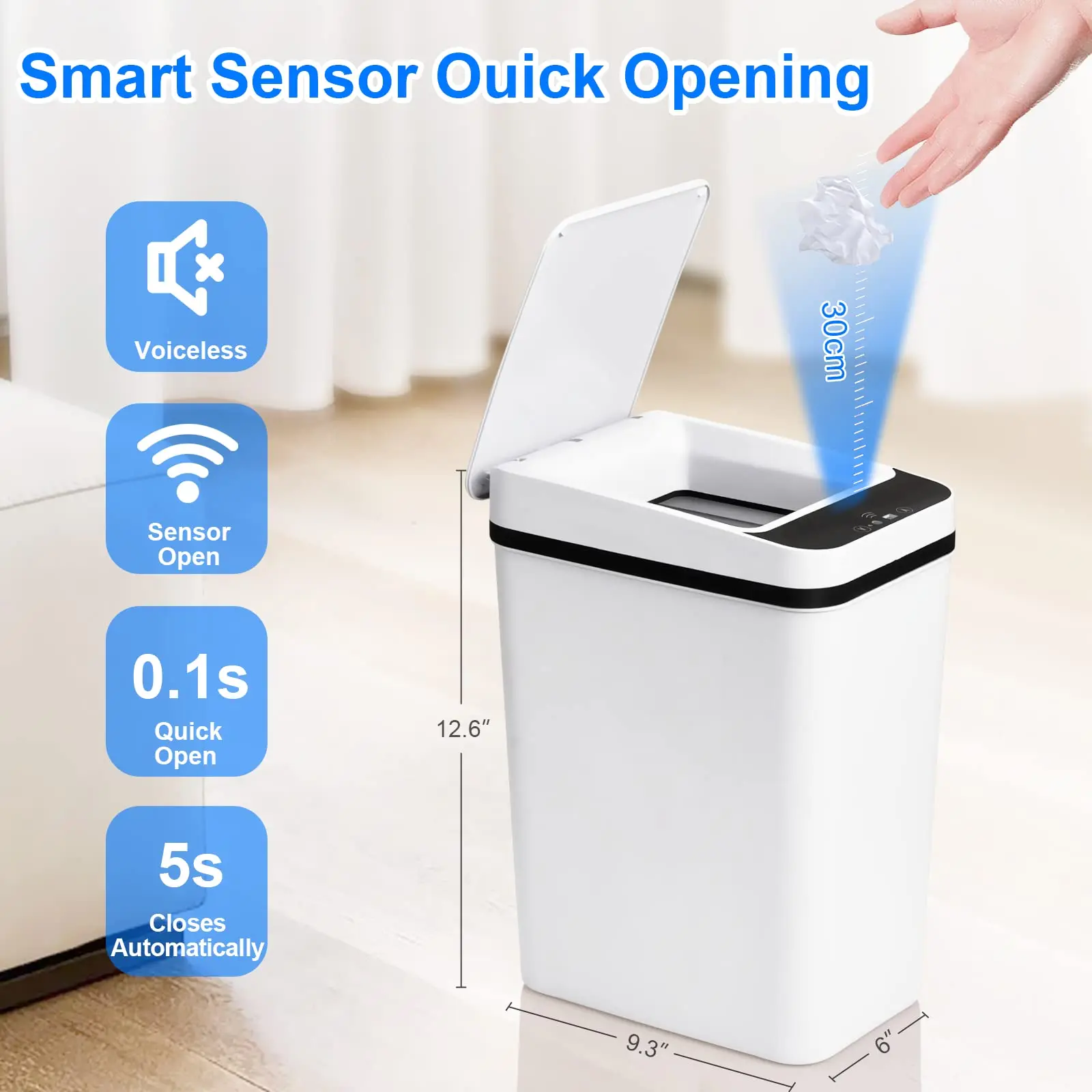 Cubo de basura automático del sensor de baño  Cubo de basura automático  Sensor de cocina-12-16l Cubo de basura inteligente-Aliexpress