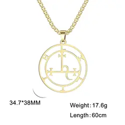 VASSAGO Mystic Lilith Goddess Pendant - Wiccan Jewelry - 50cm (Gold Color - Style A)