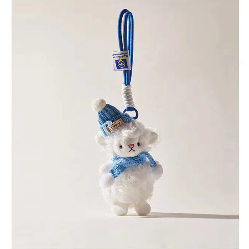 Cute Crochet Creative Cartoon Scarf, Lamb Plush Pendant, Doll Hanging Decoration Creative and Interesting Outdoor Items