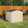 Slide-Lid Resin Outdoor Storage Shed (5 x 6.5 Ft),Weather Resistant, Beige/Brown, Organization 6