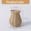 Decorative Rattan Vase Woven Decorative Table Vase for Dried Flower,Home and Office Durability and Waterproof Decors 6