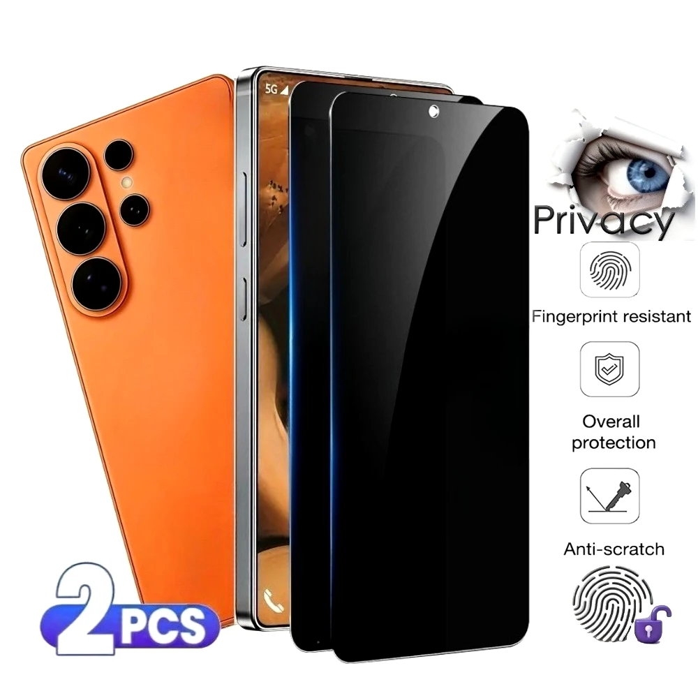 2Pcs Anti Spy Tempered Glass for Samsung Galaxy S26 S25 S24 Ultra S23 S22 S21 Plus S25 S24 S23 FE Full Coverage Screen Protector