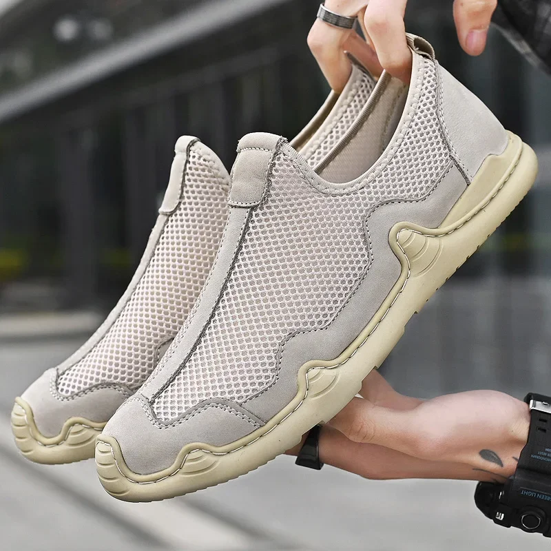 

Men's Shoes Fashion Comfortable Shoes Breathable Sneakers Summer Men Loafers Mesh Casual Shoe