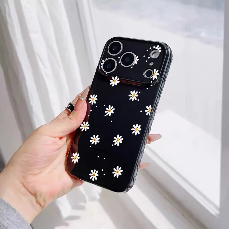 Daisy Flowers Side Heart Shape Phone Case Cover