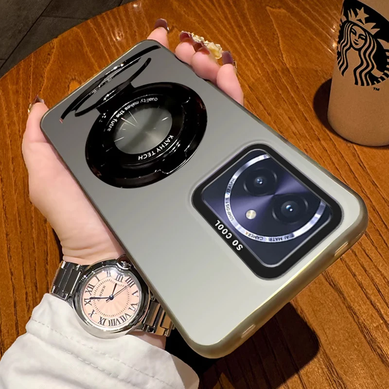 Laser Matte Hard Ring Magnetic Bracket Stand Cover Case