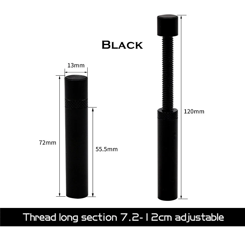 Sleek Aluminum Adjustable GPU Support Bracket - Anti-Bending Magnetic Design, Black