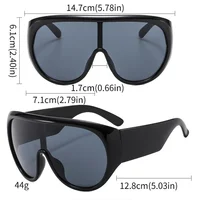 Lunettes de soleil de luxe surdimensionnées pour femmes et hommes, grandes lunettes de sport, tendance, UV400, nouvelle collection 6