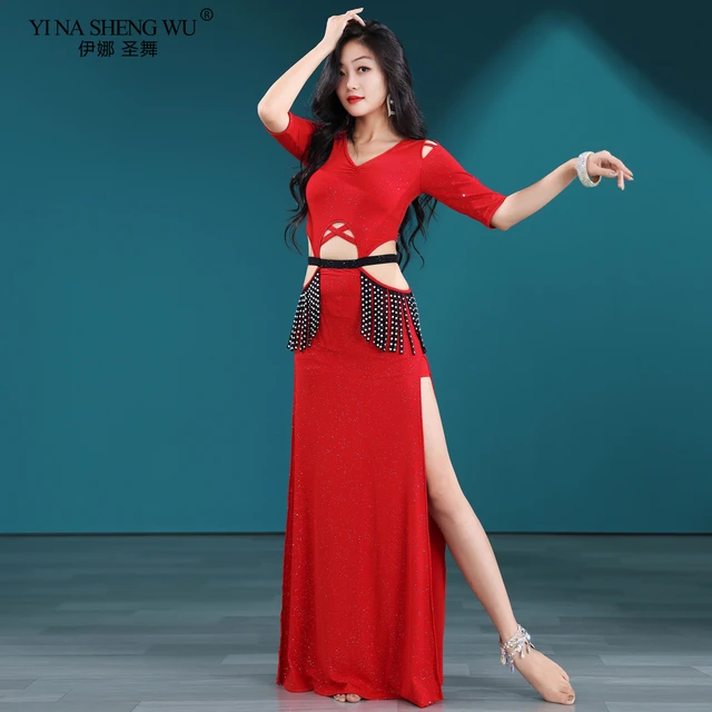 Costumes de danse du ventre pour femmes, longue robe élégante et Sexy pour  entraînement à la danse orientale - AliExpress