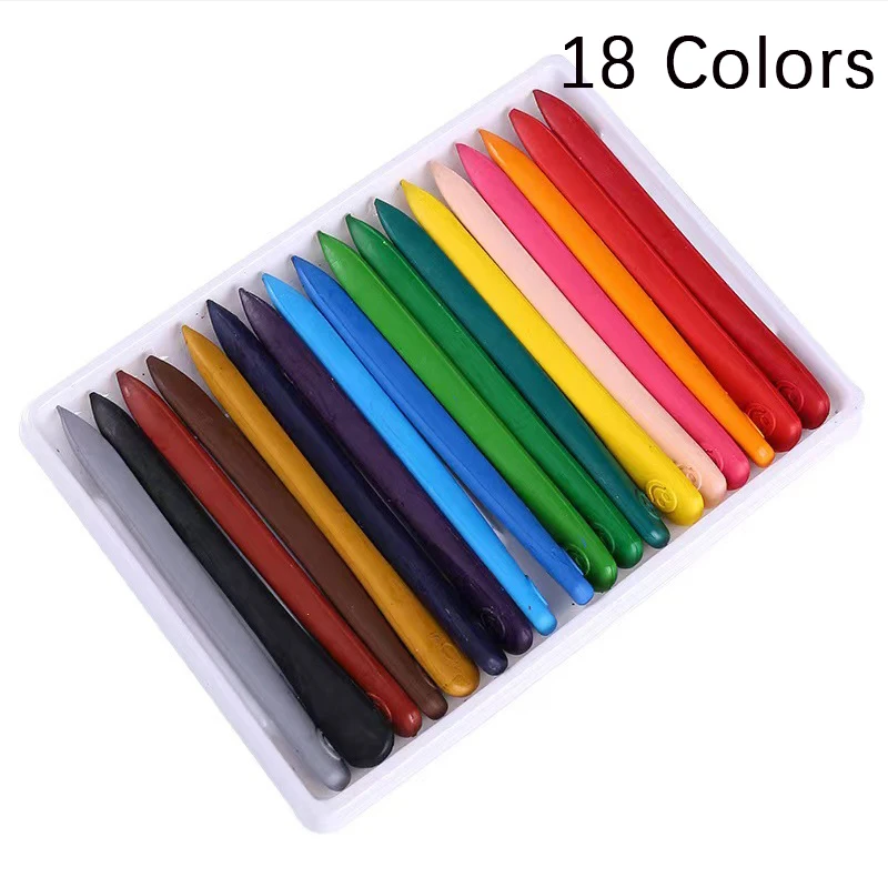 6/12/24/36 Color Triangle Crayons Safe Non-toxic Coloring Pens Edible  Students Kids Children Erasable Crayons Toys Gift - AliExpress