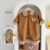 HY230198 Winter Romper Korean Style Plush Onesie for baby Cute Outfit for Crawling Toddler Boys And Girls Winter Clothes