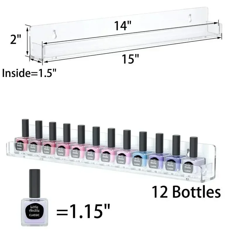 Acryl Nagellack-Rack Mit 2 Ebenen – Aufbewahrung Für Kosmetik, Lippenstifte & Mehr
